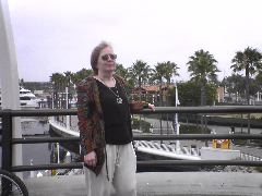 Joyce overlooking pier